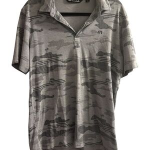 Men's Travis Mathew Gray Camouflage Polo Shirt